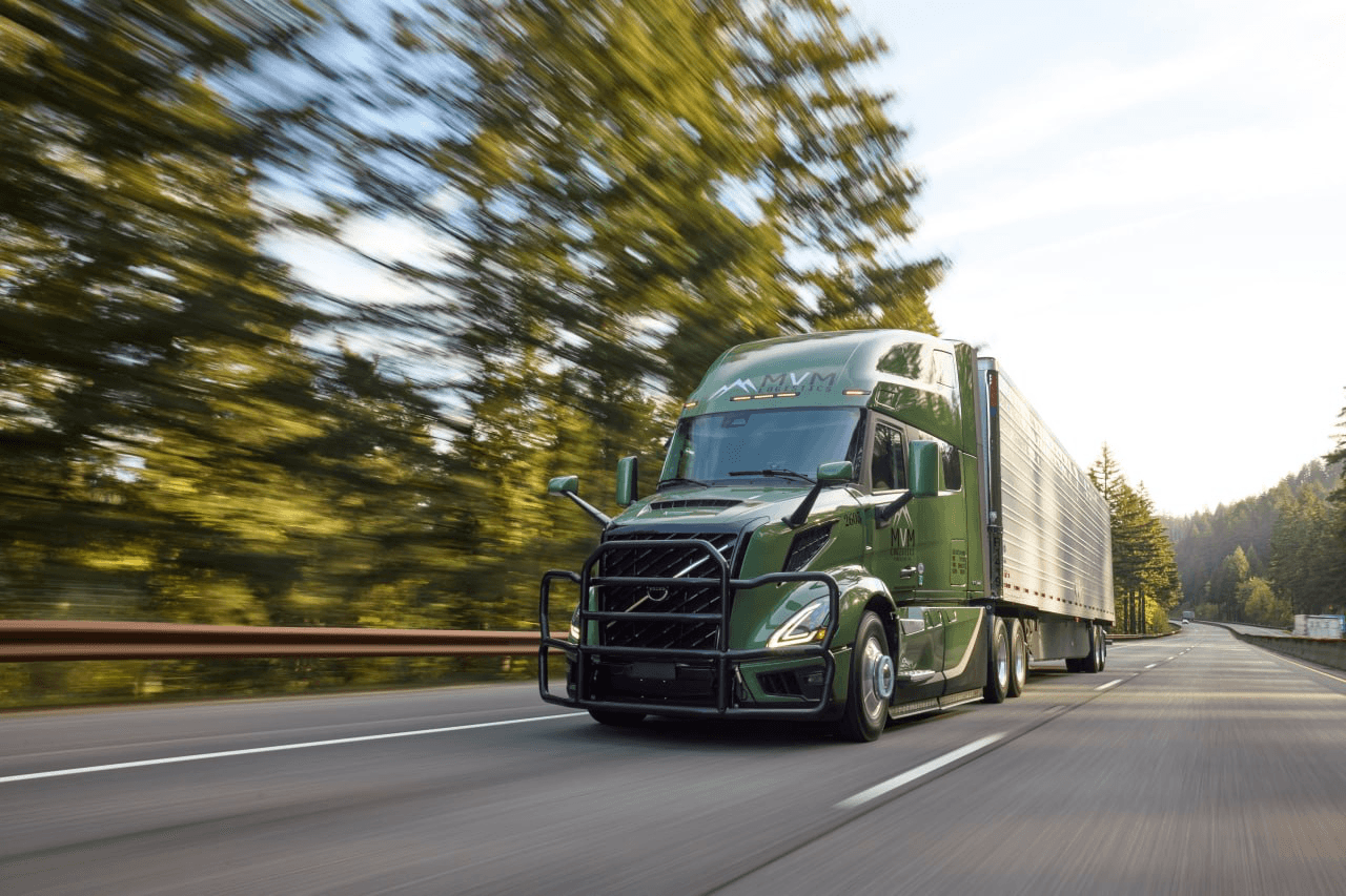MVM Logistics truck on the road